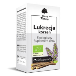 Lukrecja korzeń BIO 60 kapsułek Dary Natury suplement diety