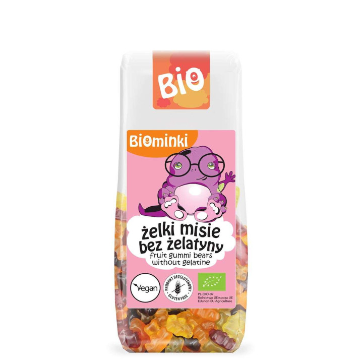 BIO żelki misie bez żelatyny 100 g Biominki