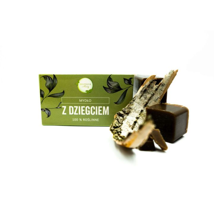 Mydło naturalne z dziegciem roślinne 100 g Koszyczek Natury