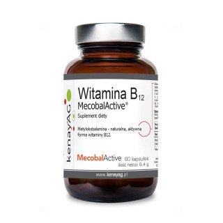 KENAY Witamina B12 250mcg, 60 kapsułek -  metylokobalamina MecobalActive suplement diety