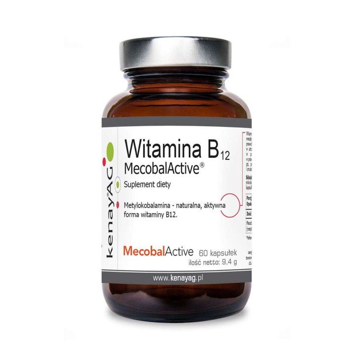 KENAY Witamina B12 250mcg, 60 kapsułek -  metylokobalamina MecobalActive suplement diety
