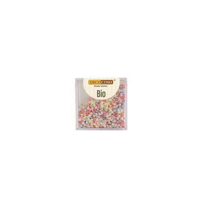Posypka cukrowa Kolorowe Gwiazdki BIO 50 g - DECOCINO