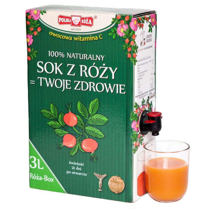 RÓŻA BOX Witamina C 100% owocowa 3 l POLSKA RÓŻA suplement diety