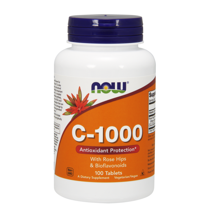 NOW FOODS Witamina C-1000 with Rose Hips & Bioflavonoids 100 tabletek suplement diety