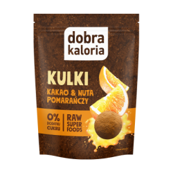 DOBRA KALORIA Kulki Kakao & Nuta pomarańczy 65 g KUBARA