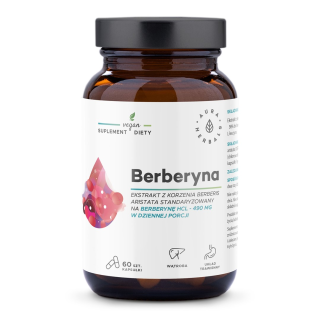 Berberyna 490 mg, 60 kaps - Berberis aristata suplement diety AURA HERBALS