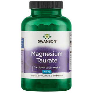SWANSON Magnesium Taurate 100 mg, 120 tabletek - Taurynian Magnezu suplement diety