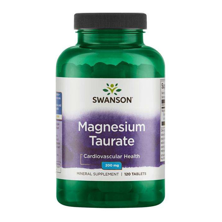 SWANSON Magnesium Taurate 100 mg, 120 tabletek - Taurynian Magnezu suplement diety