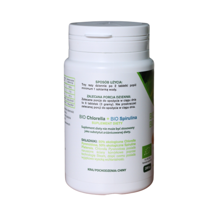 BIO Chlorella i Spirulina – naturalne Superfoods w jednej kapsułce