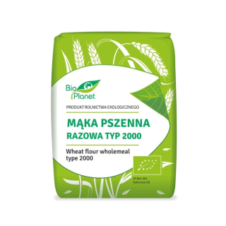 BIO Mąka  pszenna  razowa TYP 2000 1 kg - BIO  PLANET