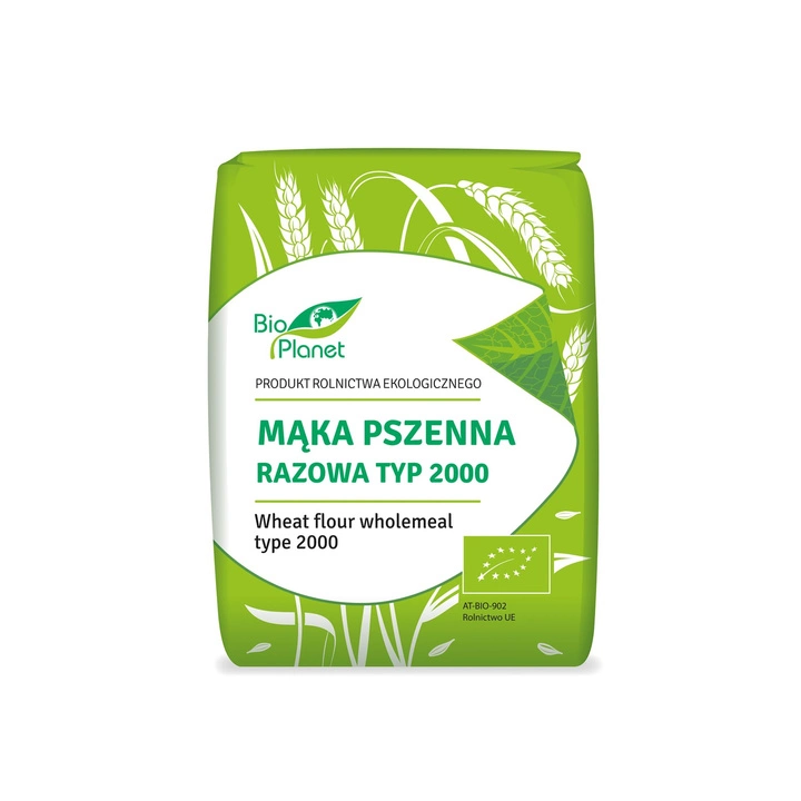 BIO Mąka  pszenna  razowa TYP 2000 1 kg - BIO  PLANET