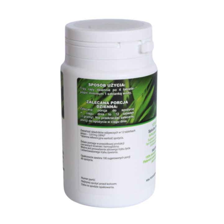BIO Spirulina Platensis – 1200 Tabletek, Naturalne Wsparcie Zdrowia