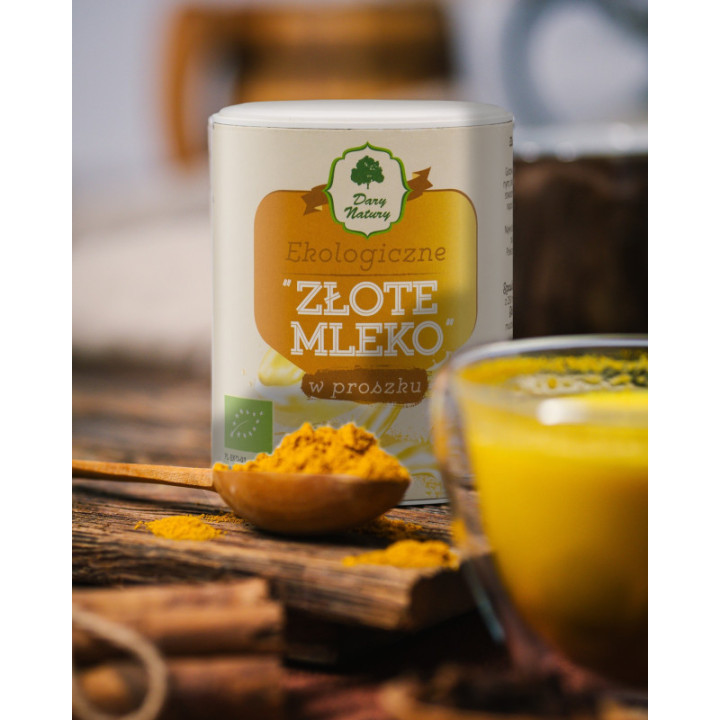 Złote mleko BIO – przyprawa do mleka z kurkumą | Dary Natury
