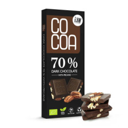BIO Czekolada ciemna 70% kakao z orzechami Pekan CoCoa 40 g