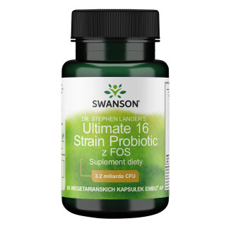 Swanson 16 Strain Probiotic 60 kaps. + FOS