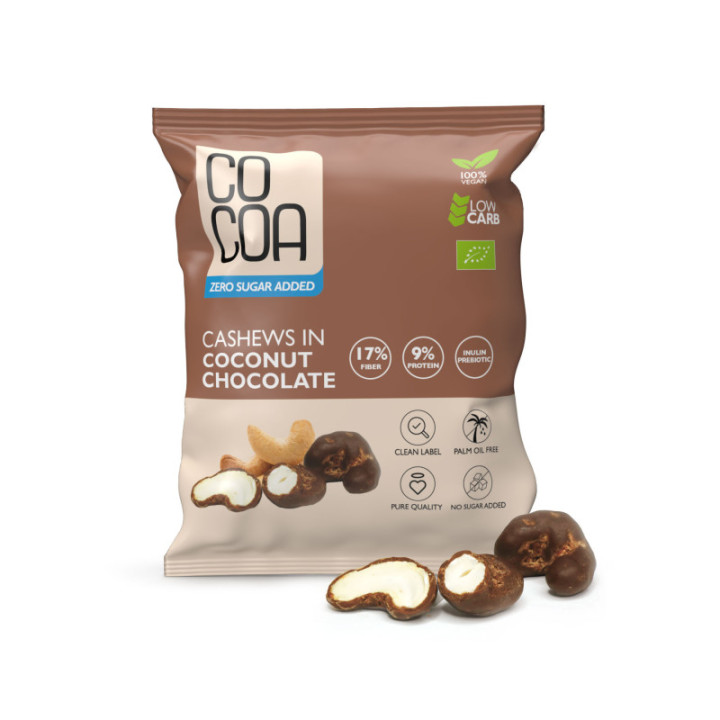 BIO orzechy nerkowca w czekoladzie kokosowej CoCoa 70 g
