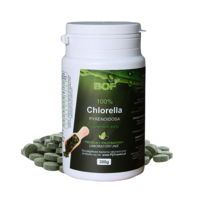 Chlorella Pyrenoidosa BOF 300 g - tabletki