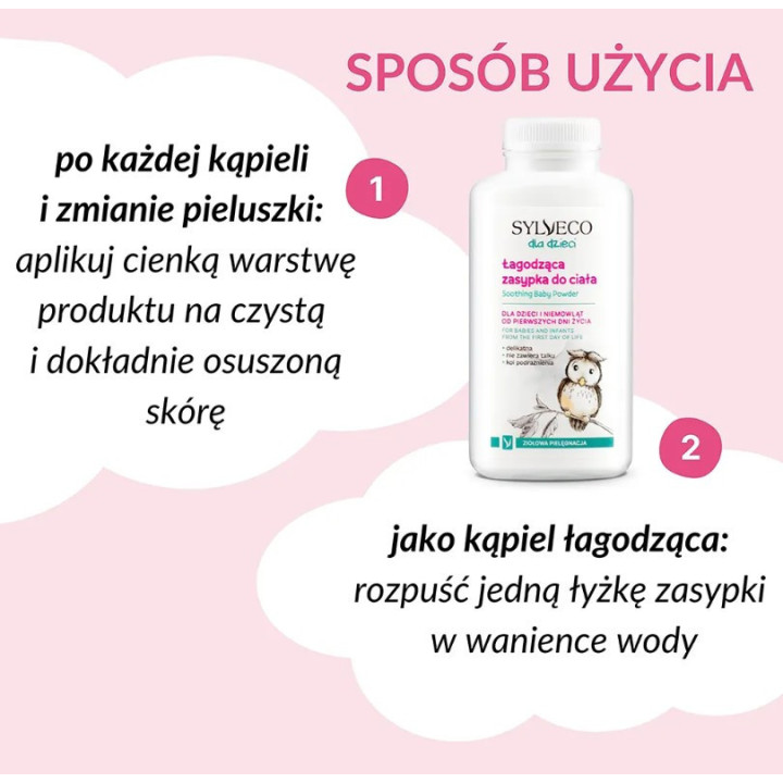 Zasypka do ciała dla dzieci łagodząca Sylveco 100 g