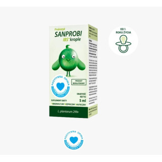 Sanprobi IBS – Probiotyk w Kroplach dla Dzieci Zdrowa Flora Bakteryjna