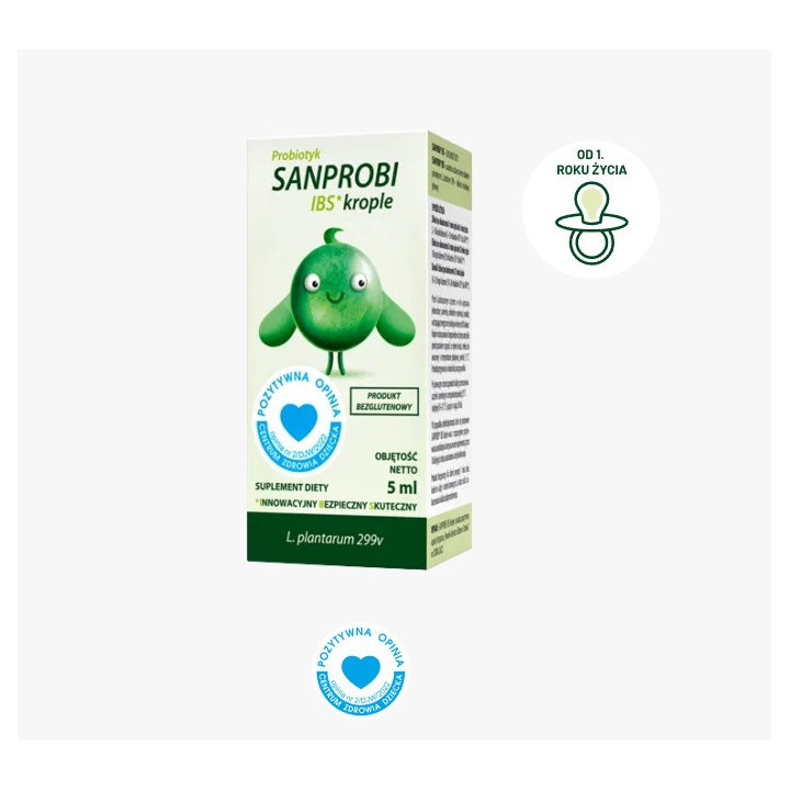 Sanprobi IBS – Probiotyk w Kroplach dla Dzieci Zdrowa Flora Bakteryjna