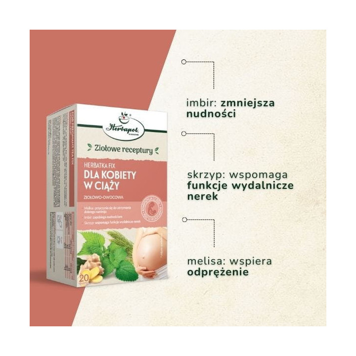 Herbatka fix dla kobiet w ciąży ziołowo-owocowa 20 saszetek Herbapol
