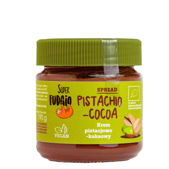 Krem pistacjowo - kakaowy bezglutenowy BIO 190 g - Me Gusto (Super Fudgio))