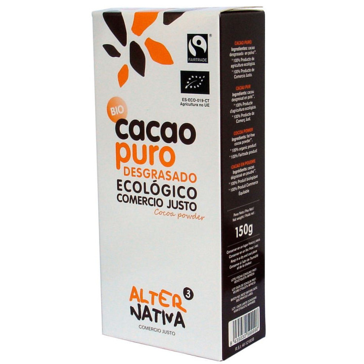 Kakao w proszku fair trade bezglutenowe BIO 150 g - ALTERNATIVA 3