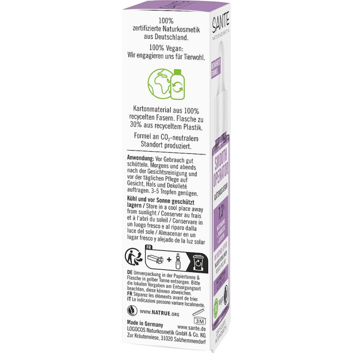 Serum do twarzy wygładzające z efektem retinolu 7,3 % - Vigna Aconitifolia, Parakres Gliceryna ECO 30 ml - SANTE