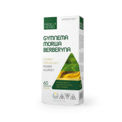 Gymnema, Morwa, Berberyna 60 kapsułek Medica Herbs suplement diety