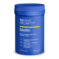BICAPS BIOTIN (biotyna) witamina B7 60 kapsułek Formeds suplement diety