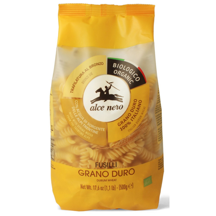 Makaron semolinowy FUSILLI świderki BIO 500 g - ALCE NERO Włochy