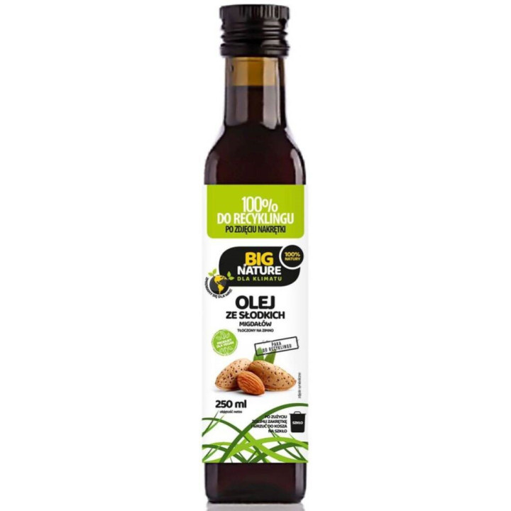 BIG NATURE Olej ze słodkich migdałów tłoczony na zimno 250 ml