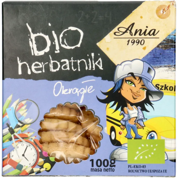 BIO herbatniki okrągłe dla dzieci Ania 100 g