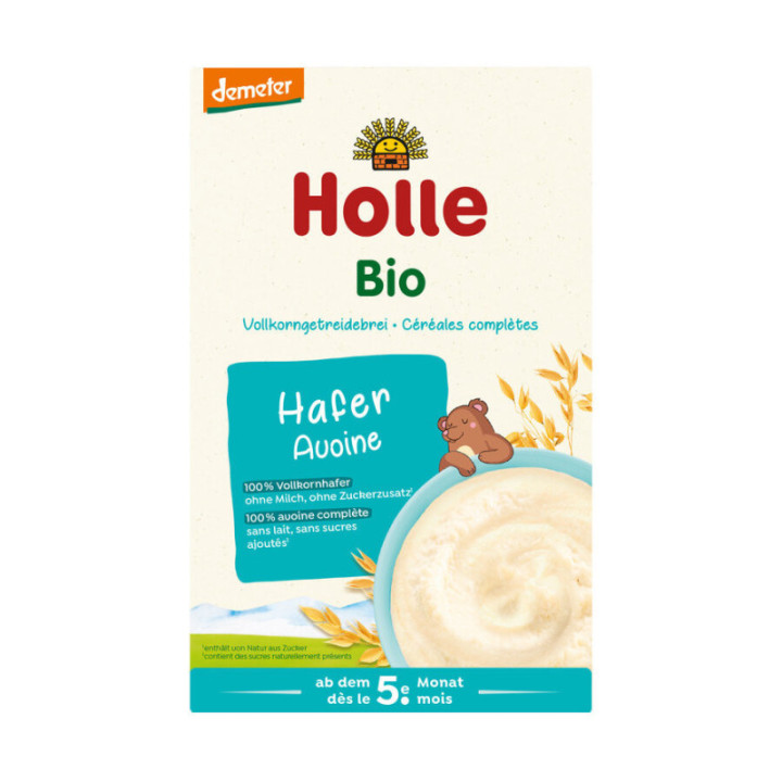Bio Kaszka Owsiana Pełnoziarnista 250 g od 5. miesiąca – HOLLE, Demeter