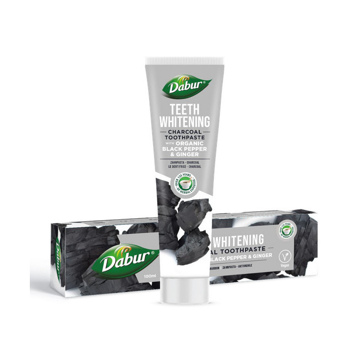Wybielająca Pasta do zębów z pieprzem imbirem aktywnym węglem Dabur Herbal 100 ml