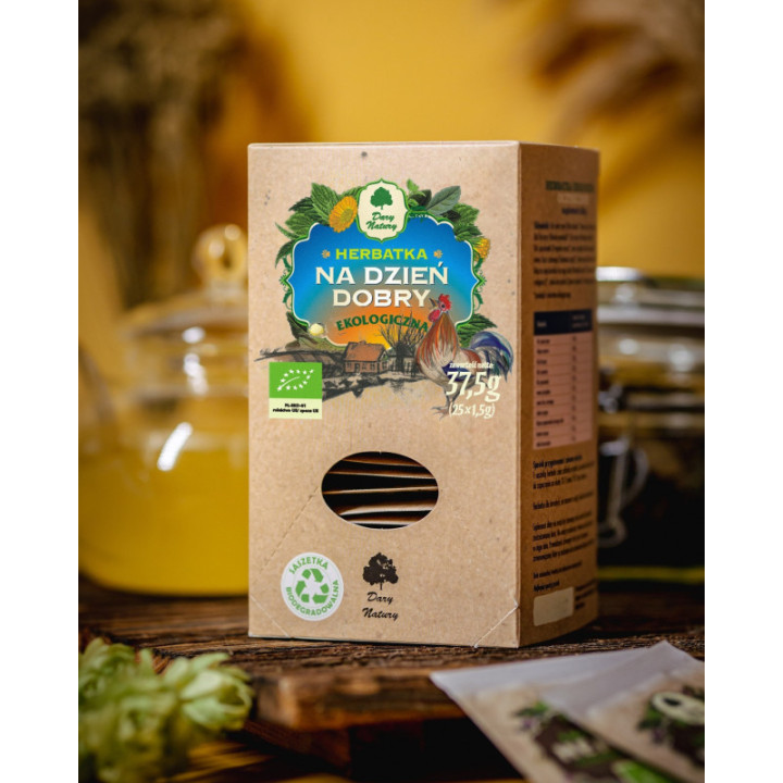 BIO Herbatka na DZIEŃ DOBRY 25 saszetek x 1,5 g Dary Natury 37,5 g