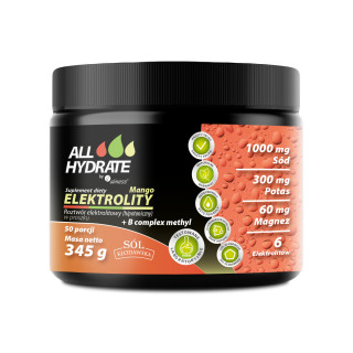 ALLHydrate Mango Elektrolity + B Complex Methyl | 50 porcji
