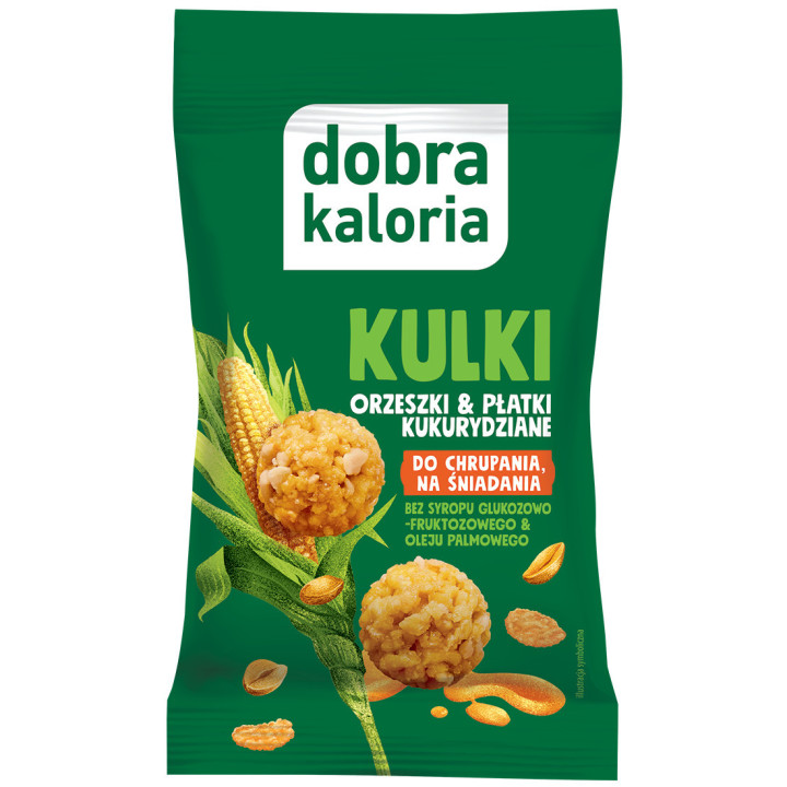 Kulki Dobra Kaloria – Orzeszki i Płatki Kukurydziane 32 g