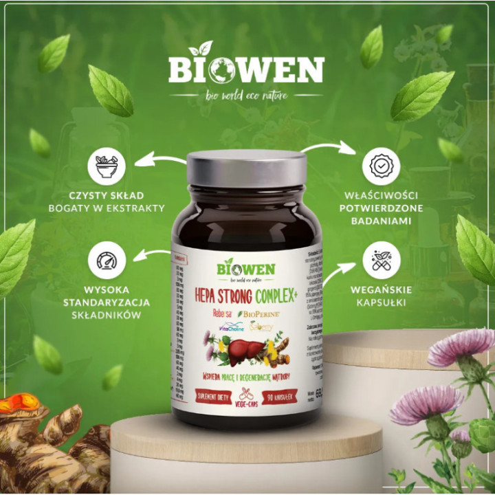 Hepa Strong Complex + Biowen suplement diety – 90 kapsułek