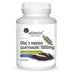 Olej z nasion czarnuszki 2% 1000 mg , 60 kapsułek suplement diety - Aliness