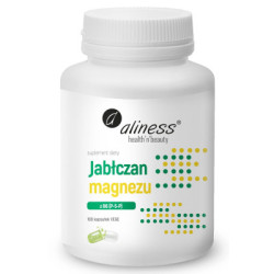 Jabłczan magnezu 100 mg z B6 x 100 Vege kapsułek suplement diety - Aliness