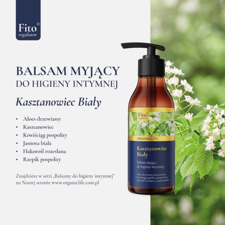 MYJĄCY balsam do higieny intymnej z wyciągiem z kasztanowca białego Organic Life 300 g