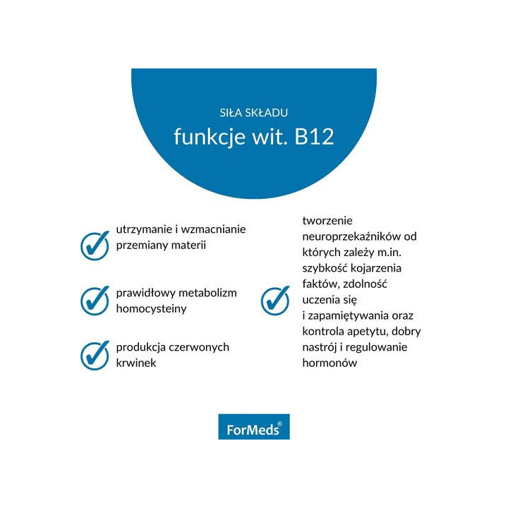 Witamina B12 w proszku FORMEDS POWDER 60 porcji suplement diety