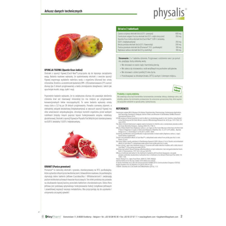 Tabletki na płaski brzuch BIO Physalis – 45 szt.