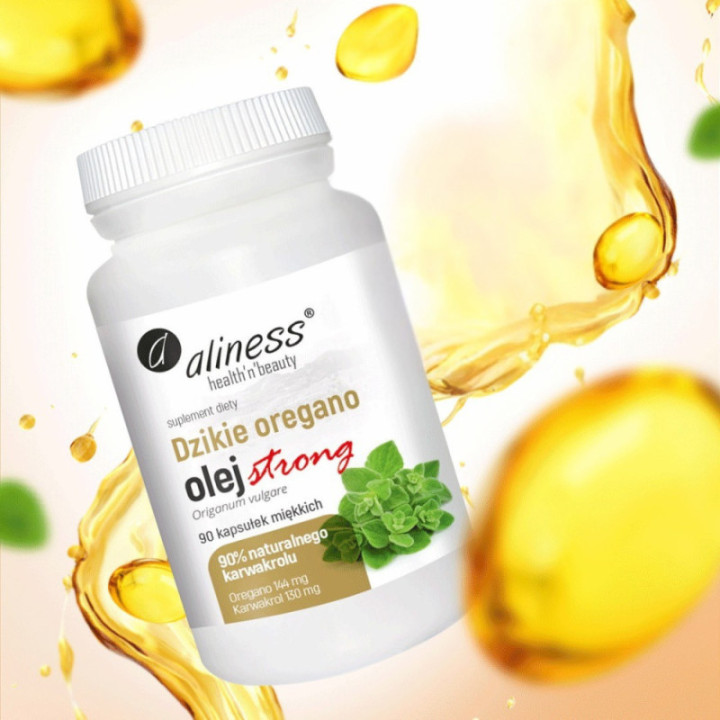 Olejek z Oregano Aliness 90 kapsułek wsparcie odporności