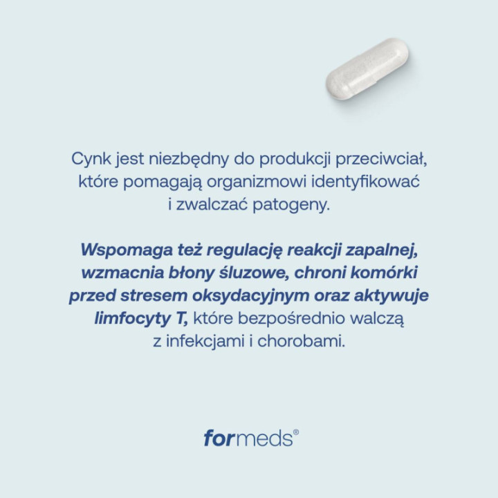 Powder ZINC cynk w proszku Formeds 60 porcji suplement diety