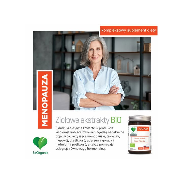 Menopauza BIO 450 mg x 100 tabletek BeOrganic suplement diety