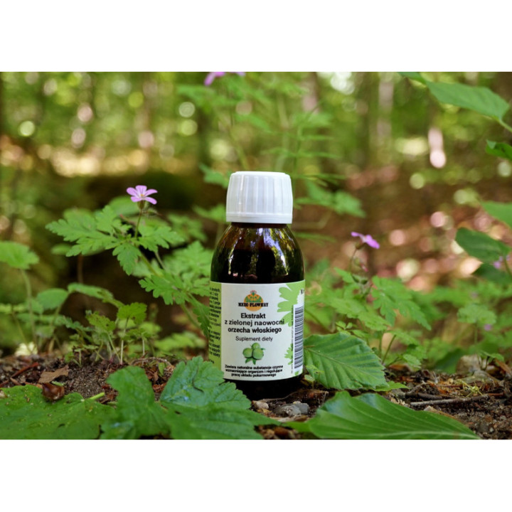 Ekstrakt z zielonej naowocni orzecha włoskiego Medi Flowery 90 ml suplement diety