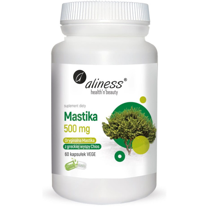 Mastika 500 mg 60 kaps. – żywica Pistacia lentiscus z wyspy Chios Aliness