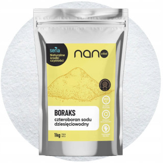 Boraks 1 kg Nanovital – Czteroboran Sodu 10-Wodny | Naturalny Środek Czystości